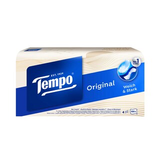 Tempo | Zakdoeken 4 diktes | Originele doos | 100u | eco 
