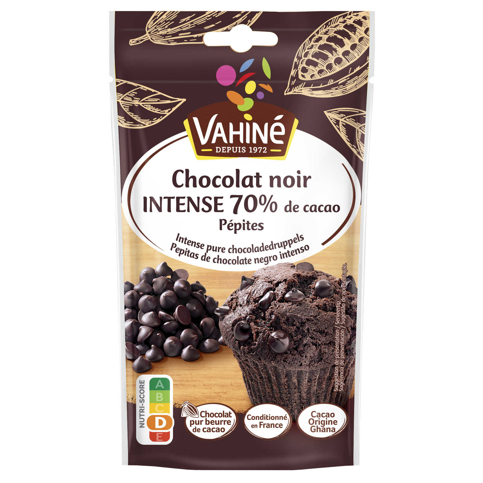 Vahiné Decoratie | Chocoladedruppels | Intens 70%
