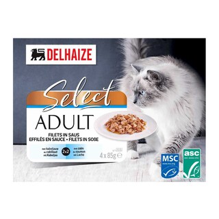 Delhaize | Aliment pour chat | Pouch | Poisson en sauce 