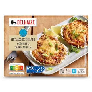 Delhaize | Sint-Jakobsschelpen 2 x 110 gr