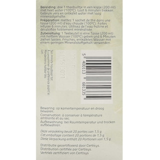 Delhaize | Bio | Kruidenthee | Spijsvertering | Zakjes | Bio 20 x 1,5 gr