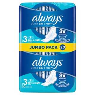 Always | Ultra | Serviettes | T3 | Ailettes | 2pack 