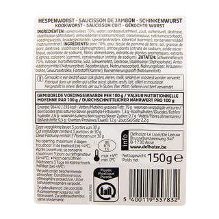 Delhaize | Hespenworst in sneden 