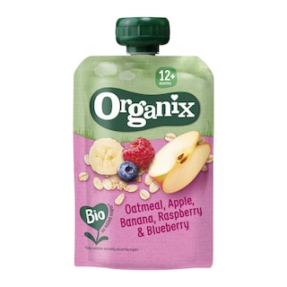 Organix | Gourde | Avoine Banane Myrtille | 12M | Bio 