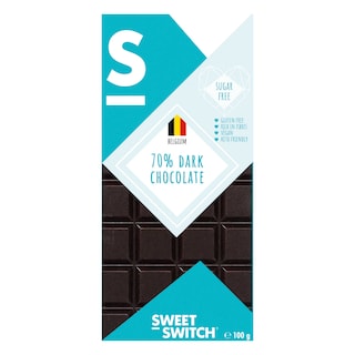 Sweet-Switch | Chocolade puur | 70% | Zonder suiker | + stevia 