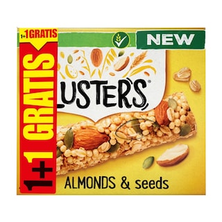 Nestlé | Clusters | Graanrepen | Amandelen & Granen | 1+1 Gratis 