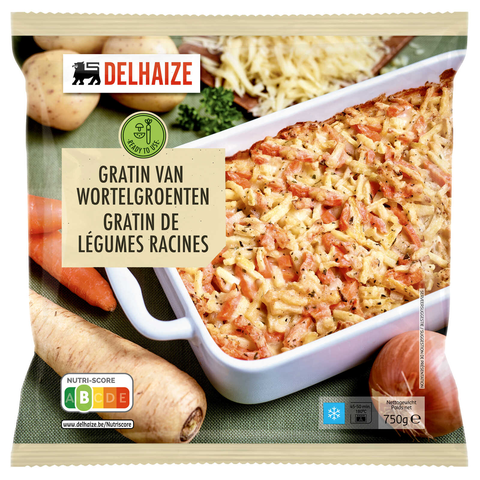 Delhaize Gratin | Wortelgroenten