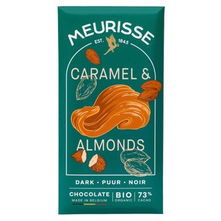 Meurisse | Chocolat noir | Amandes Caramélisés | fairtrade | Bio 100 gr