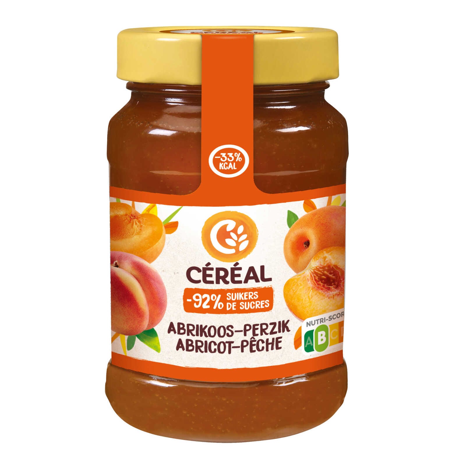 Céréal Confituur | Abrikoos-Perzik | Maltitol