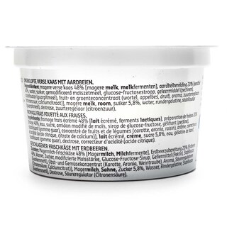 Delhaize | Opgeklopte verse kaas | Aardbei 150 gr