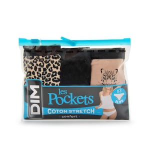 Dim | Paris | Slips pocket coton | Safari | 36/38 