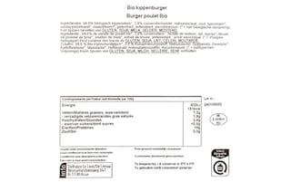 Delhaize | Bio | Kipburger natuur | Bio +/- 250 gr