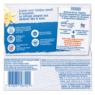 Nestlé | Yogolino | Laitage | Vanille | Bébé | 6 mois 4 x 100 gr