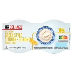 Delhaize | Yoghurt | Greek Style | Vol | Citroen 4 x 150 gr