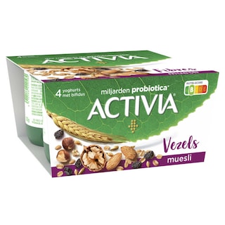 Activia | Yoghurt | Vezels | Muesli | Probiotica 4 x 125 gr
