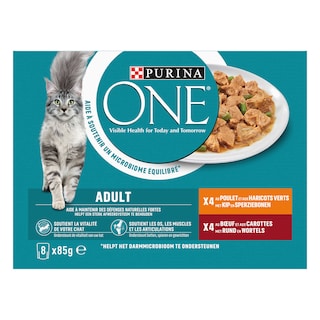 Purina ONE | Kattenvoeding | Adult | Rund & kip 