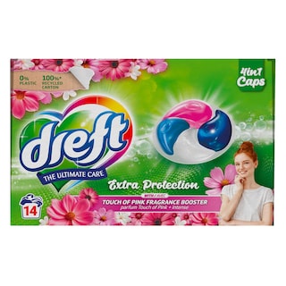 Dreft | 4in1 Caps | Lessive | Caps | Touche de rose 