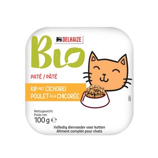 Delhaize | Bio | Kattenvoeding | Pate | Kip | Bio 