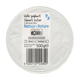 Delhaize | Yaourt | Entier | Nature 500 gr
