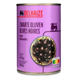 Delhaize | Olijven | Zwart | Zonder pit 