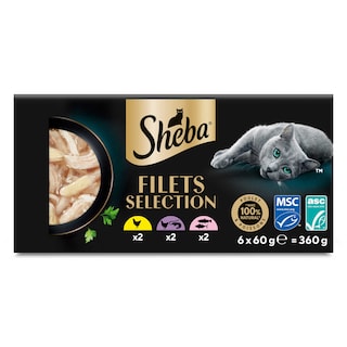Sheba | Aliment Chat | Filets | Poulet & Saumon 