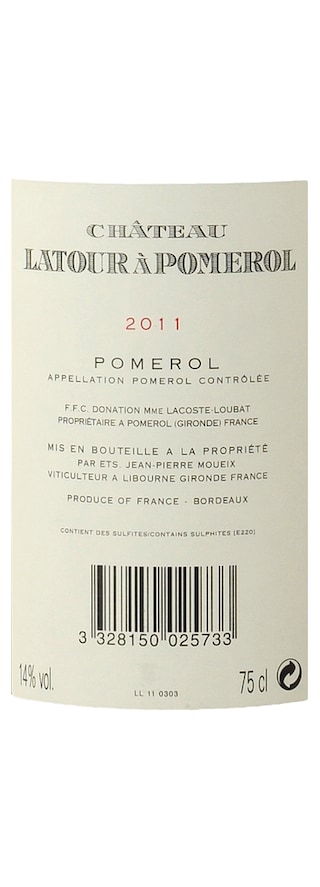 Chateau Latour à Pomerol | Pomerol | 2011 