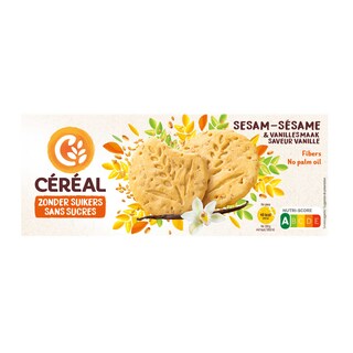 Céréal | Biscuit | Sesam - Vanille | Faible en sucre 132 gr