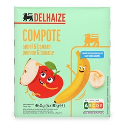 Delhaize | Compote | Kids | Appel | Banaan 