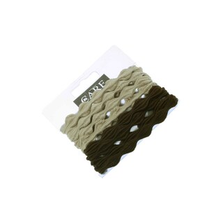 Delhaize | Care | Veelsoortige elastiekjes | Beige, bruin 