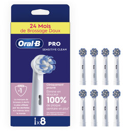 Oral-B | 8 opzetborstels | Sensitive clean 