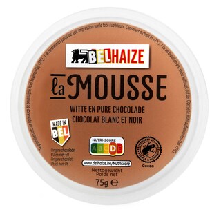 Delhaize | Mousse | Chocolade | Witte en fondant 