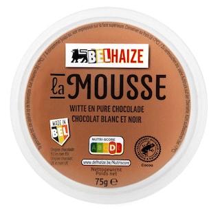 Delhaize | Mousse | Chocolat | Blanc et fondant 