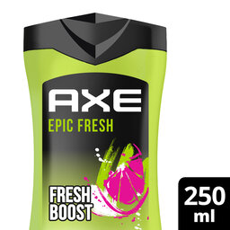 Axe | Douche Gel & Shampoo 3 in 1 | Epic Fresh | 250ml 