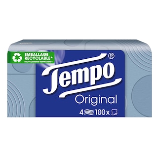 Tempo | Mouchoirs 4 épaisseurs | Box Original | 100u | eco 100 pc