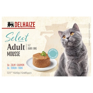 Delhaize | Aliment chat | Mousse | Poisson 