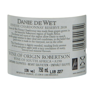 Danie De Wet | Finesse | Chardonnay 