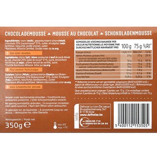 Delhaize | Mousse | Chocolat au lait belge 