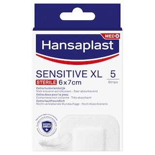 Hansaplast | Sensitive | XL | Steriel | 6X7 cm 