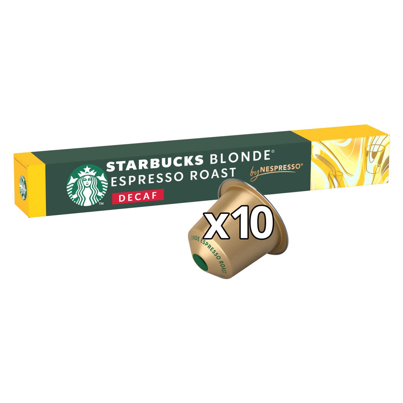 Starbucks Koffie Blonde Espresso Roast cafeïnevrij | 10 capsules