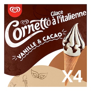 Cornetto | Soft | Vanille | Chocolat 4 x 14 cl