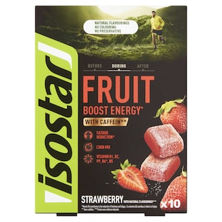 Isostar | High energy | Fruit boos | Aardbei smaak 10 x 10 gr