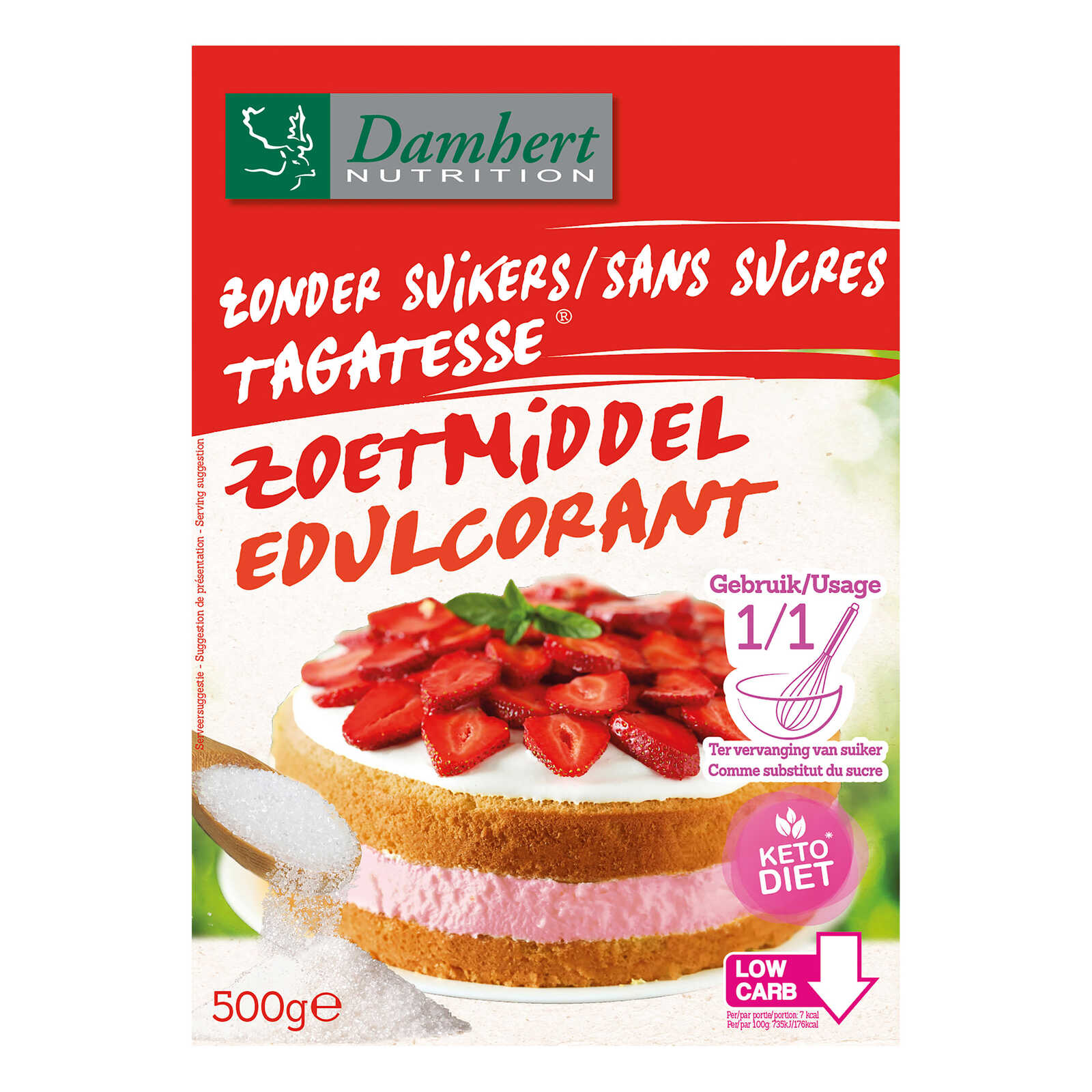 Damhert Nutrition | Tagatesse | Substitu sucre | 500 gr | Delhaize