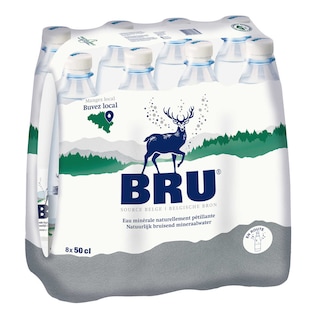 Bru | Eau minérale |Finement pétillante  naturelle | rPET 