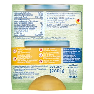 Nestlé | Baby Fruit | Fruit | Banaan Appel | 4 maanden 