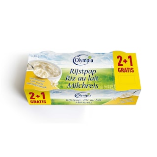 Olympia | 3X100GR RIZ LAIT VANILLE 2+1 