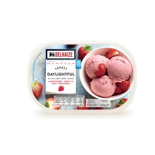 Delhaize | Sorbet | Aardbei | 0% tvg suiker 