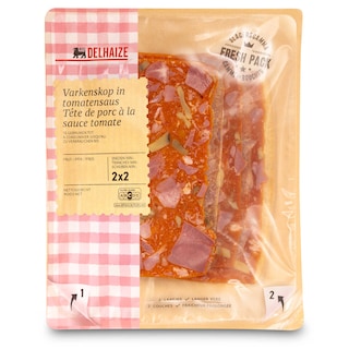 Delhaize | Tete pressee tomates tranches 