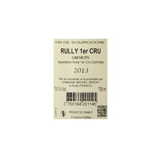 France - Frankrijk | Bourgogne - Côte Chalonnaise | Rully 1er Cru Gresigny 13 Wit 