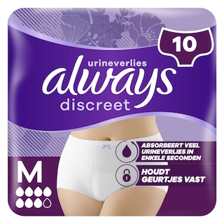 Always | Discreet | Broekjes | Urineverlies | Plus | Medium 