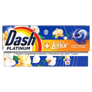 Dash | Platinum | Pods | + Lenor | Amber & Orchidee 26 st